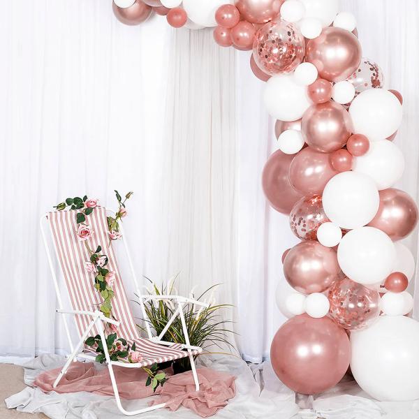 Ballonbue Kit Hvid & Rosaguld