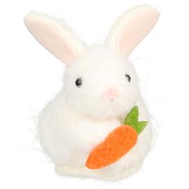 H&aelig;ngende Hvid Kanin 6x8 cm