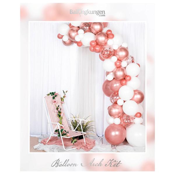 Ballonbue Kit Hvid & Rosaguld