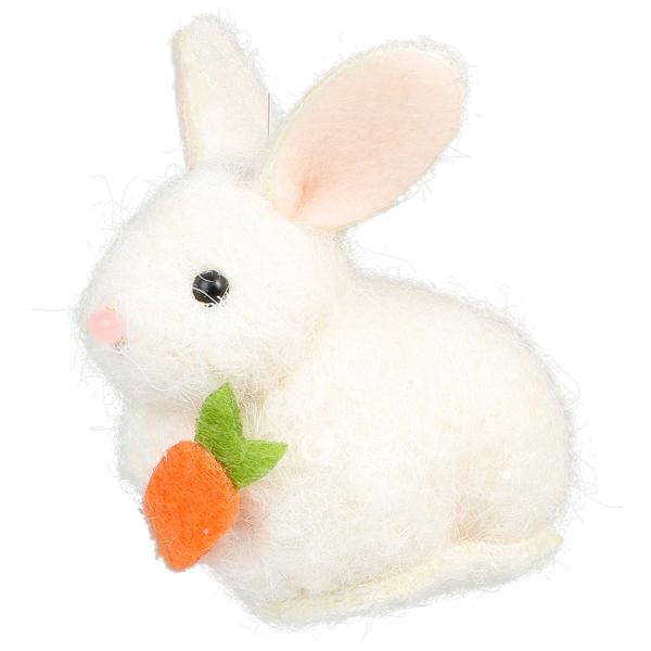 Hængende Hvid Kanin 6x8 cm