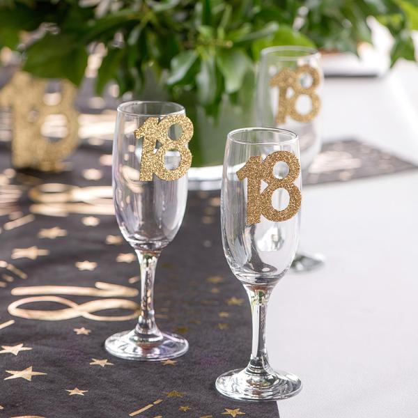 Glitterkonfetti 18 år Guld