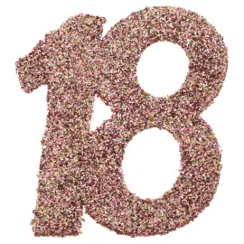 Glitterkonfetti 18 År Rosaguld