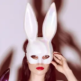 Kaninmaske Iriserende Hvid