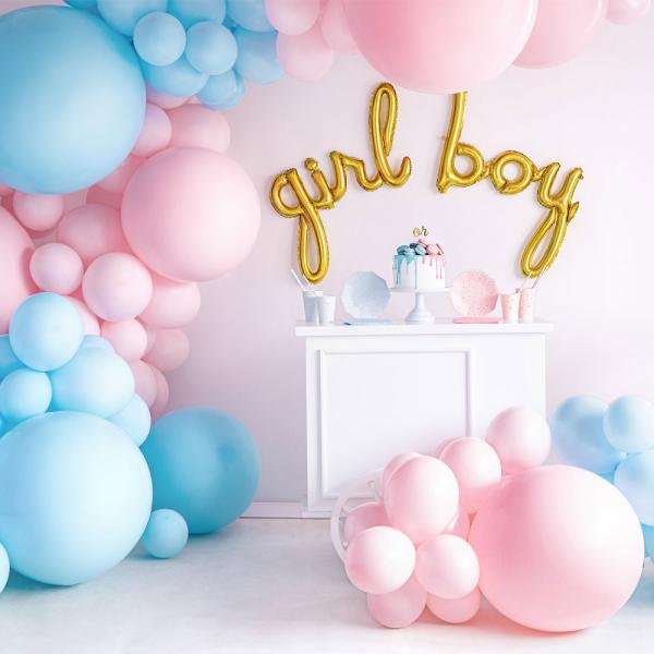 Kæmpestor Latexballon Pastel Blå