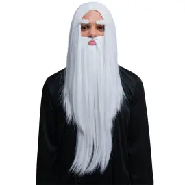 Troldmandsparyk med Skæg og Øjenbryn