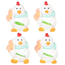 H&oslash;ne Hvid 2x3 cm 4-pak