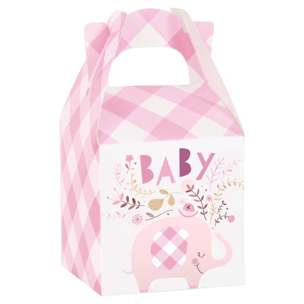 Babyshower Gaveæsker Elefant Pink