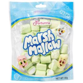 Marshmallows Hjerter Gr&oslash;n/Hvid 90g