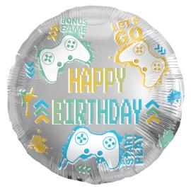 Folieballon Happy Birthday Gaming