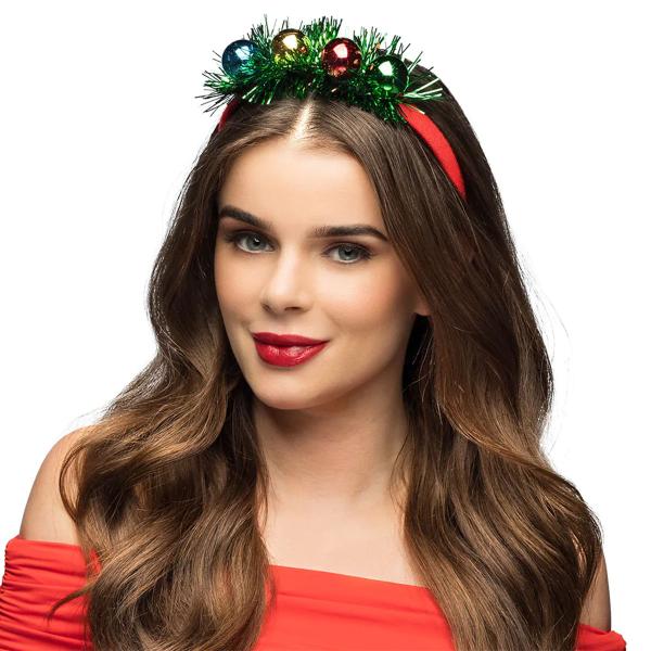 Julehårbøjle med Julekugler