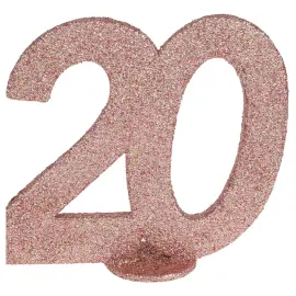 Glitrende 20 år Dekoration Rosaguld