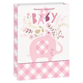 Babyshower Gavepose Elefant Pink