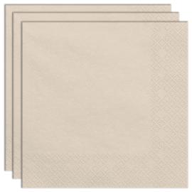 Papirservietter Beige 20-pak