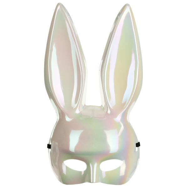 Kaninmaske Iriserende Hvid
