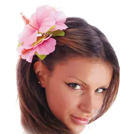 Hårspænde med Pink Flower