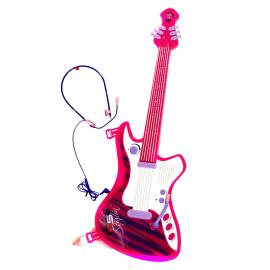 Pink Legetøjsguitar med Headset