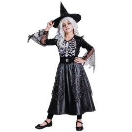 Heksekostume Skelet B&oslash;rn