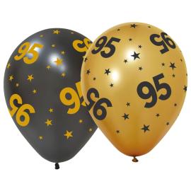 Latexballoner med Stjerner & Tallet 95 6-pak