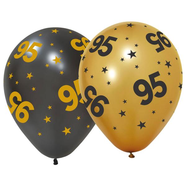 Latexballoner med Stjerner & Tallet 95 6-pak