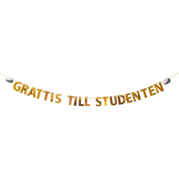 Guirlande Grattis Till Studenten Guld