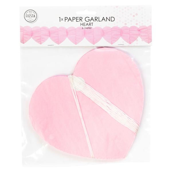 Guirlande med Hjerter Babypink