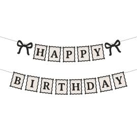 Happy Birthday Guirlande med Sl&oslash;jfer 1 m
