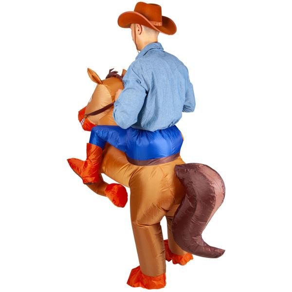 Oppustelig Ridende Hest Kostume
