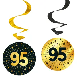 H&aelig;ngende Swirls 95 &aring;r Guld/Sort 4-pak