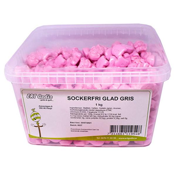 Glad Gris Sukkerfrit Slik 1 kg