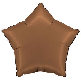 Folieballon Stjerne Satin Chokolade