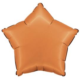 Folieballon Stjerne Satin Karamell