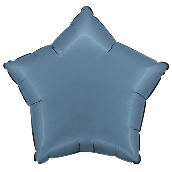 Folieballon Stjerne Satin Blå