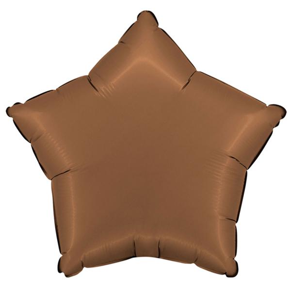 Folieballon Stjerne Satin Chokolade