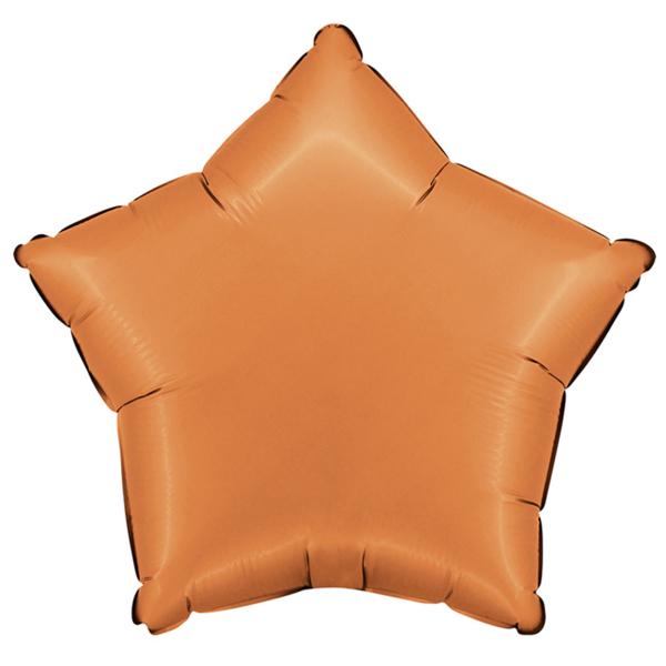 Folieballon Stjerne Satin Karamell
