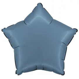 Folieballon Stjerne Satin Bl&aring;