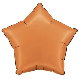 Folieballon Stjerne Satin Karamell