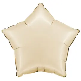 Folieballon Stjerne Satin Cremefarvet