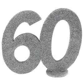 Glitrende 60 År Dekoration Sølv