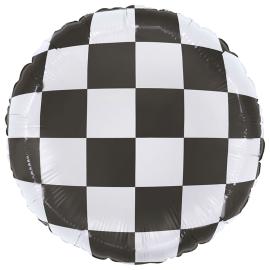 Rund Folieballon Skakternet 35 cm