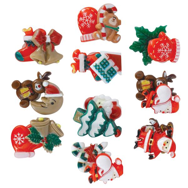 Selvklæbende Julefigurer 20-pak