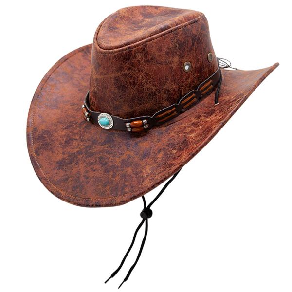 Cowboyhat Kunstlæder Brun