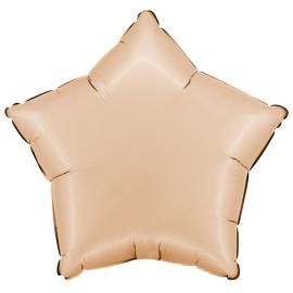 Folieballon Stjerne Satin Nude