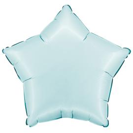 Folieballon Stjerne Satin Pastelblå