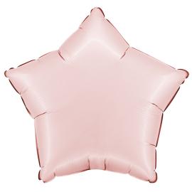 Folieballon Stjerne Satin Pastellyserød