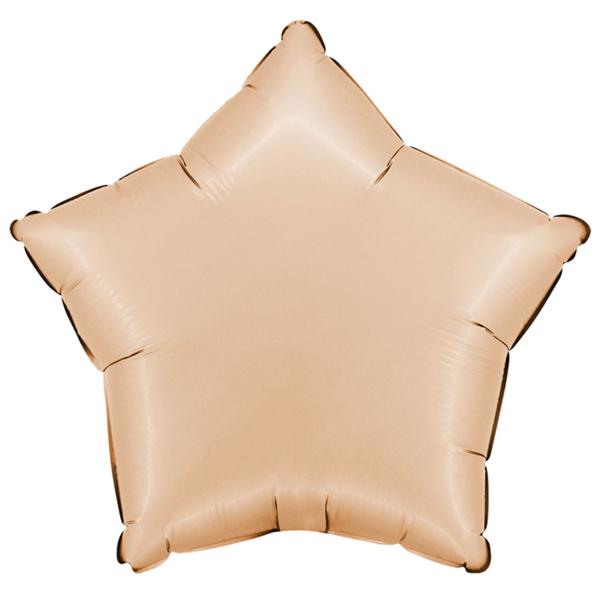 Folieballon Stjerne Satin Nude