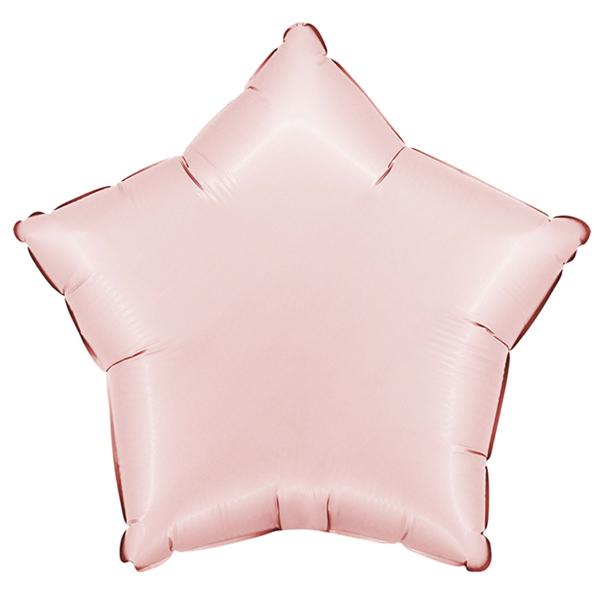 Folieballon Stjerne Satin Pastellyserød