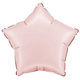 Folieballon Stjerne Satin Pastellyserød