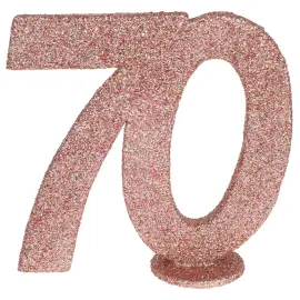 Glitrende 70 &aring;r Dekoration Rosaguld