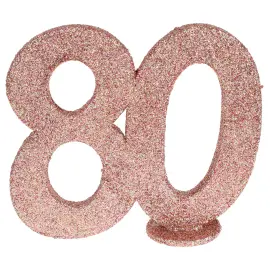 Glitrende 80 &aring;r Dekoration Rosaguld
