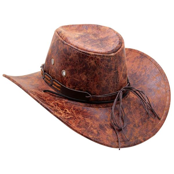 Cowboyhat Kunstlæder Brun
